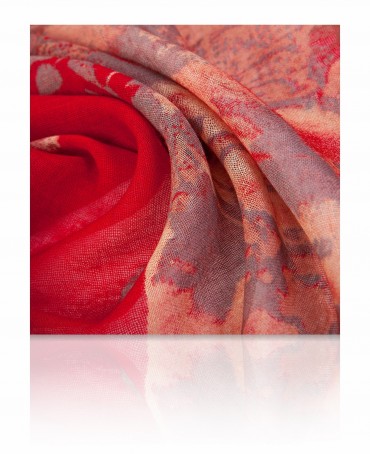 Палантин Женский ZW-JEWEL.FLOWER/BORDEUX